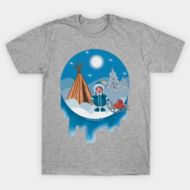 Christmas in the Far North T-Shirt by JuliaArtPaint